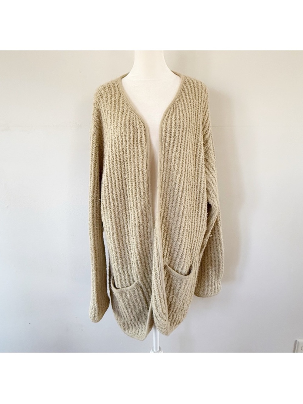 Vintage Women 90s Long Oversized Cardigan Large Forest Granola‎ Indie Capsule